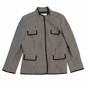 Tahari Arthur S Levine Vintage Jacket Houndstooth Wool 16P